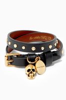 Hammered Studs Double Wrap Bracelet in Leather Hammered Studs Double Wrap Bracelet in Leather