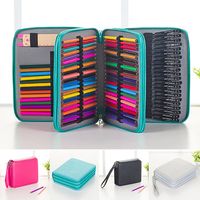 120 Slots Pencil Case Stationery Cosmetic Makeup Pouch Zipper Bag