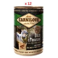 Carnilove Duck & Pheasant For Adult Dogs (Wet Food Cans) 400g (Pack Of 12)