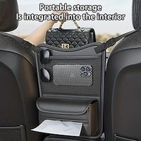 Car Handbag Holder Car Mesh Organizer Net Pocket PurseBookPhone Holder Tissue Box 3-IN-1 Auto Interior Organizers Lightinthebox - thumbnail