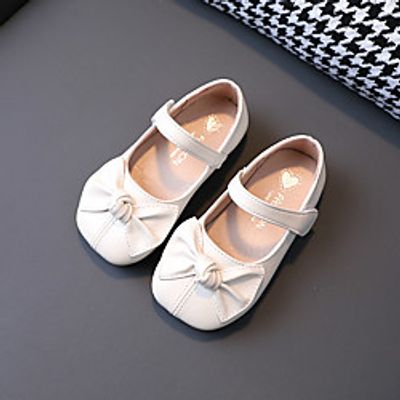 Girls' Flats Mary Jane Princess Shoes PU Fashion Sandals Little Kids(4-7ys) Big Kids(7years ) Daily Pink White Black Spring Summer  Square Toe  Rubber Lightinthebox
