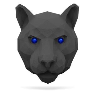 Medori 3D Panther Head Silver Fleece Analogous To Nasomatto - Black Afgano Ceramic Car Air Freshener For Vent