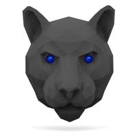 Medori 3D Panther Head Silver Fleece Analogous To Nasomatto - Black Afgano Ceramic Car Air Freshener For Vent