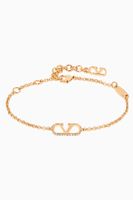 Valentino Garavani VLOGO Signature Bracelet in Gold Plating - thumbnail