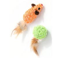 Wild Catz Flurry Friends Cat Toy - 6cm Pack Of 2