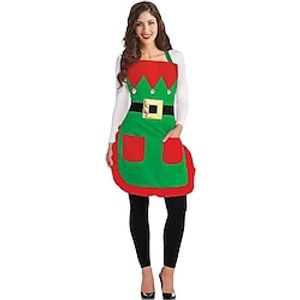 Christmas Elf Apron Adult and Child Christmas Elf Character Dressing Set for Men and Women Apron miniinthebox