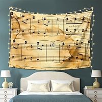 Music Hanging Tapestry Wall Art Large Tapestry Mural Decor Photograph Backdrop Blanket Curtain Home Bedroom Living Room Decoration Lightinthebox - thumbnail