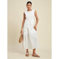 Cotton and Linen Reversible Sleeveless Maxi Dress