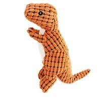 For Pet Lovely Dinosaur Plush Squeaky Flannel Toy - Orange