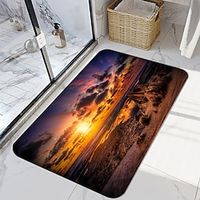 Beach Series Digital Printing Floor Mat Modern Bath Mats Nonwoven  Memory Foam Novelty Bathroom Lightinthebox - thumbnail