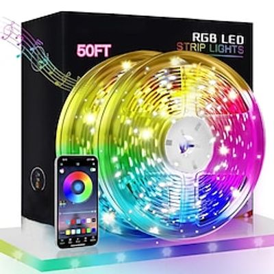 Led Lights for Bedroom 30M LED Permanent Strip Lights with Remote and App Control RGB LED Strip LED Lights for Room Decor Home Party Decoration Lightinthebox