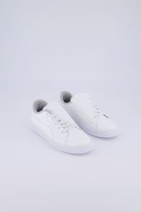 Kids Girls Basket Crush Patent AC Shoes  White