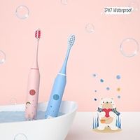 Children's Electric Toothbrush Professional Health Dental Hygiene Children's Rotary Brush Head 3Gum Care Toothbrush IPX7 Waterproof Rechargeable Acoustic Toothbrush 4 Toothbrush Heads miniinthebox - thumbnail