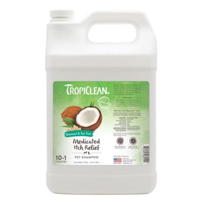 Tropi Clean Oatmeal & Tea Tree Medicated Itch Relief Shampoo For Pets, 1 gallon