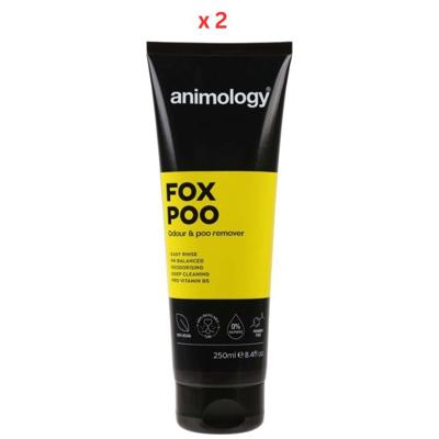 Animology Fox Poo Odour & Poo Remover Dog Shampoo 250ml Pack Of 2 Animology Fox Poo Odour & Poo Remover Dog Shampoo 250ml Pack Of 2
