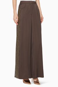 Sequin Embellished Wide-Leg Pants