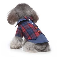 Pet Supplies Dog Dress Amazon Pet Clothing Dog Suit Red Tailcoat Wedding Dress Lightinthebox - thumbnail