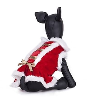 Pet Supplies Christmas Pet Clothing Red Dog Skirt Pet Clothing Teddy Bears Clothing Lightinthebox