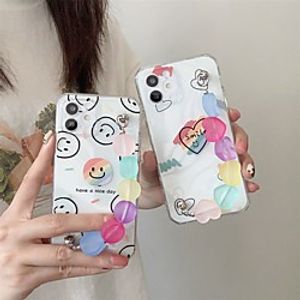 Phone Case For Apple Back Cover iPhone 12 Pro Max 11 SE 2020 X XR XS Max 8 7 Shockproof Dustproof Transparent Graphic Flower TPU miniinthebox