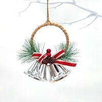 Christmas decorations Christmas tree bell pendants New bow double bell pendants Window decorations Lightinthebox - thumbnail