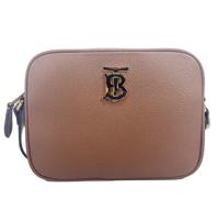 Burberry Small Leather Tan Camera Crossbody TB Logo Bag - 7410