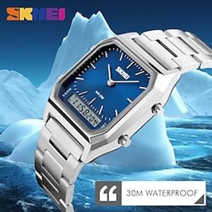 Digital Watch for Men Analog - Digital Digital Sporty Stylish Dual Time Zones Alloy Stainless Steel Fashion miniinthebox