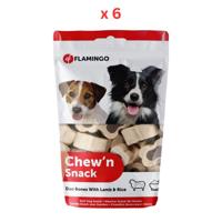 Flamingo Chew'n Snack Duo Bones Dog Treats 150g Pack Of 6