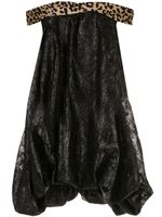 Halpern off the shoulder dress - Black - thumbnail