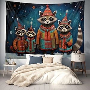 Christmas Animal Hanging Tapestry Wall Art Large Xmas Tapestry Mural Decor Photograph Backdrop Blanket Curtain Home Bedroom Living Room Decoration Lightinthebox