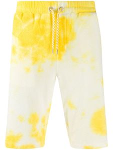 Roberto Collina tie-dye drawstring shorts - Yellow