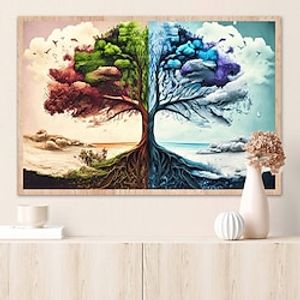 1pc Botanicals DIY Diamond Painting Four Seasons Tree of Life Diamond Painting Handcraft Home Gift Without Frame miniinthebox