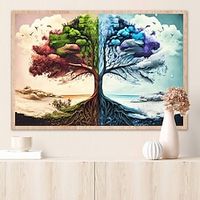 1pc Botanicals DIY Diamond Painting Four Seasons Tree of Life Diamond Painting Handcraft Home Gift Without Frame miniinthebox