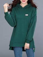 Casual Solid Color Long Sleeve Hoodies