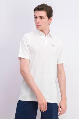 Mens Threadborne Jacquard Polo Shirt  White