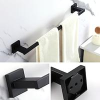 2-Pcs Bath Towel Bar Sets Bathroom Towel Rack Hanger 2-Pieces 24-Inche Square Shower Double Towel Rod Kitchen Hand Towel Holder Wall Mounted 2 Pack Brushed Nickel Black and Gold Lightinthebox