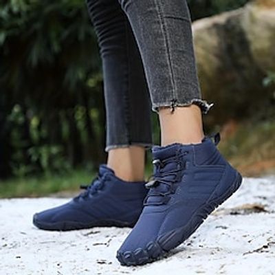 Men's Boots Snow Boots Winter Boots Fleece lined Hiking Cycling Shoes Casual British Daily Office  Career Cloth Warm Slip Resistant Booties / Ankle Boots Lace-up Black Blue Green Fall Winter miniinthebox