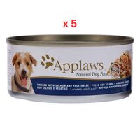 Applaws Dog Chicken Salmon 156G Tin (Pack Of 5)