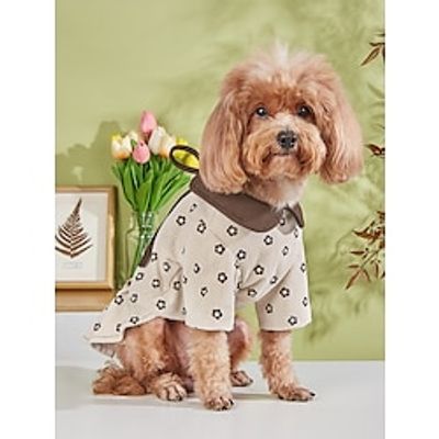 1 Pet dog AutumnWinter Warm Thick Corduroy vintage doll collar dress Cat bow Sweet dress Lightinthebox