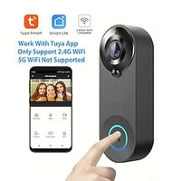 Wifi Door Bell Enhanced Doorbell Camera Wireless 2.4G Wifi Smart Doorbell With Night Vision Function PIR Sensor Reminder Support 32G TF Card Suitable For Photo Recording Intercom 1080P Smart Doorbell Lightinthebox - thumbnail