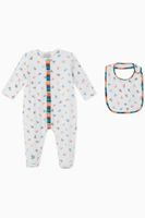 Zebra Cotton Sleepsuit Set - thumbnail