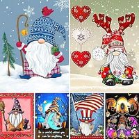 1pc Christmas Gift DIY Diamond Painting Diamond Christmas Dwarf Painting Handcraft Home Gift Without Frame 30x40cm12''x16'' Lightinthebox - thumbnail
