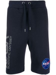 Alpha Industries Nasa print track shorts - Blue