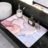 Thick Mats for Kitchen Counter Coffee Bar Mat Hide Stain Anti Absorbent Dish Drying Pad for Kitchen Counter, Marble Coffee Bar Decor Coffee Machine Mat Lightinthebox - thumbnail