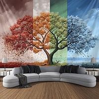 Four Seasons Hanging Tapestry Tree of Life Wall Art Large Tapestry Mural Decor Photograph Backdrop Blanket Curtain Home Bedroom Living Room Decoration Lightinthebox - thumbnail