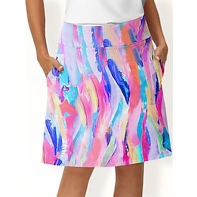 Women's Tennis Skirts Golf Skirts Breathable Quick Dry Moisture Wicking Tennis Clothing Golf Apparel Regular Fit Golf Tee Pocket Printed Summer Tennis Golf Pickleball Lightinthebox