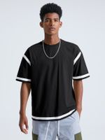 BASICS KOYYE Men Plain Patchwork Soft T-Shirt - thumbnail