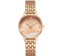 Ecstacy Women's Analog Rose Gold Sunray Dial Watch - E23505-RBKK