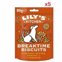 Lily'S Kitchen Breaktime Biscuits Dog Treats (80G) (Pack Of 5) - thumbnail