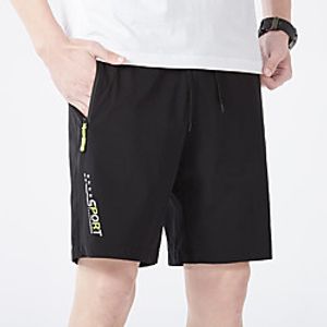 Men's Running Shorts Athleisure Shorts Zipper Pocket Nylon Elastane Fitness Basketball Workout Jogging Moisture Wicking Breathable Normal Sport Blue Orange Green  Micro-elastic Lightinthebox