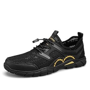Men's Shoes Loafers  Slip-Ons Plus Size Slip-on Sneakers Casual Outdoor Daily Walking Shoes Upstream Shoes Mesh Breathable Almond Black Gray Summer Spring Lightinthebox